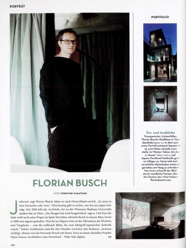 Portrait of Florian Busch in AD: Best of Germany