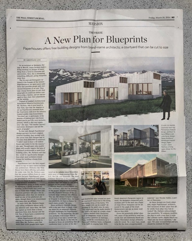 "Our Private Sky" in Wall Street Journal